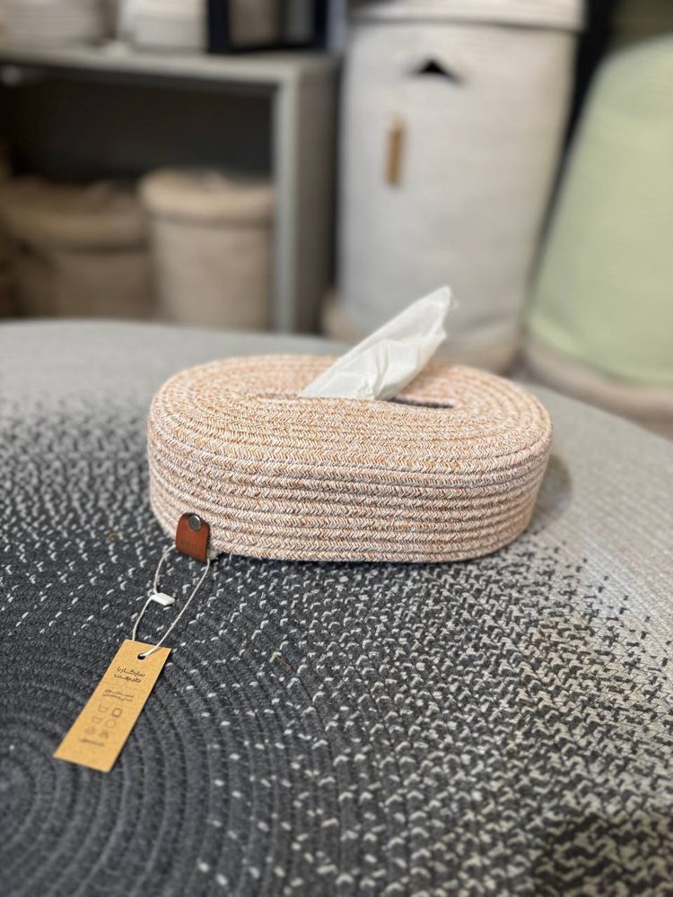 جعبه دستمال بیضی مینیمال - آلابولای مسی