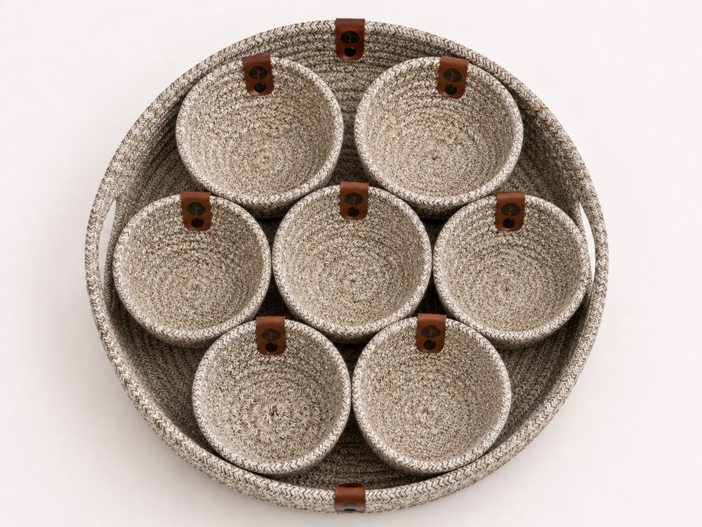 نمای 2 از سینی مزه هفت تکه